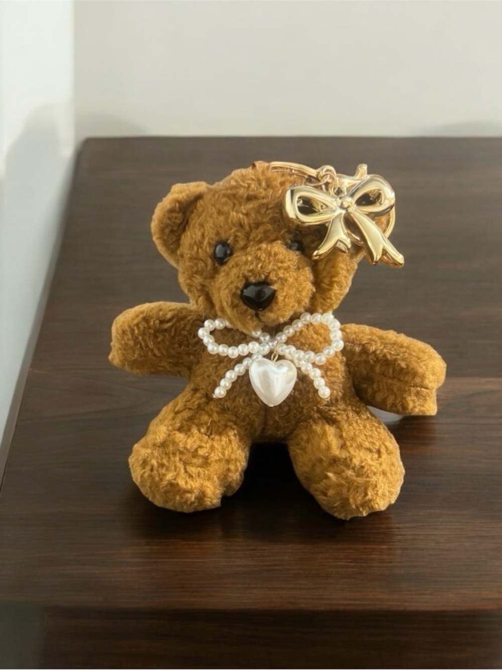 Natasha Couture Brown Teddy Bear Keychain & Bag Charm